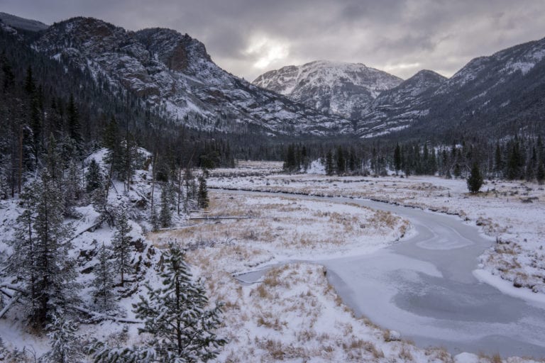 Along the East Inlet Trail, in Rocky Mountain National Park.  Grand Lake, Colorado.